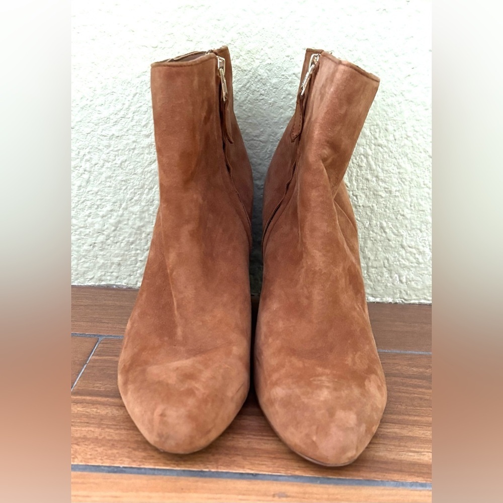 Sam Edelman Wilson Bootie Brown Suede Wedge w/ Side Zipper Size: 9.5 - Picture 2 of 5